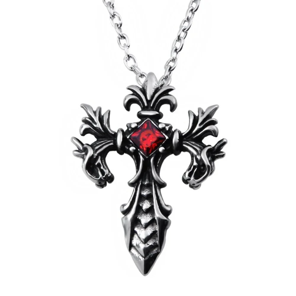 Trendy Wild Clavicle Cross Necklace for Men, BL55590015